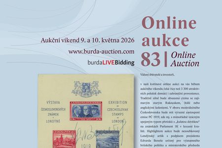 KVĚTNOVÁ ONLINE AUKCE 83 SPUŠTĚNA